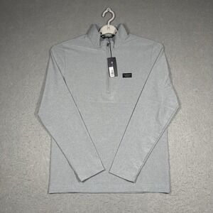 Travis Mathew Sweater Mens Small Heather Gray Helo Tour Golf Half Zip Pullover
